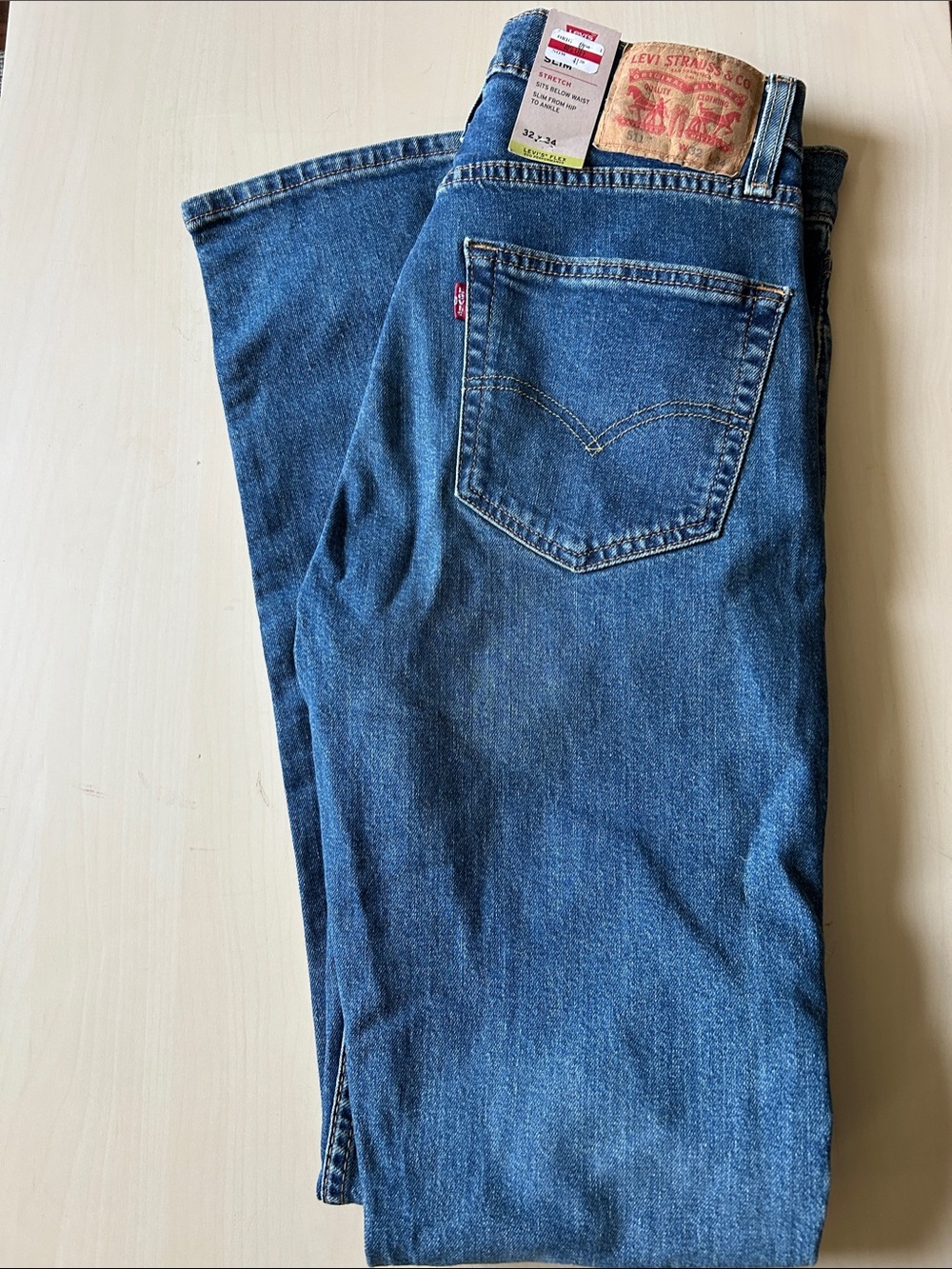 Levi's Men's Blue Slim Stretch 511, 32x34, NWT